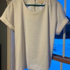 MELLODAY Classic White Short Sleeve Top